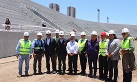Finaliza el montaje de las graderías del Estadio Tierra de Campeones